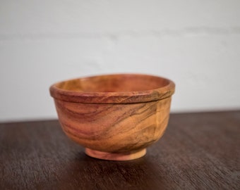 Plum Hardwood Hand Turned Bowl