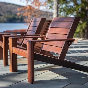 Custom Ipe Modern Adirondack Chairs