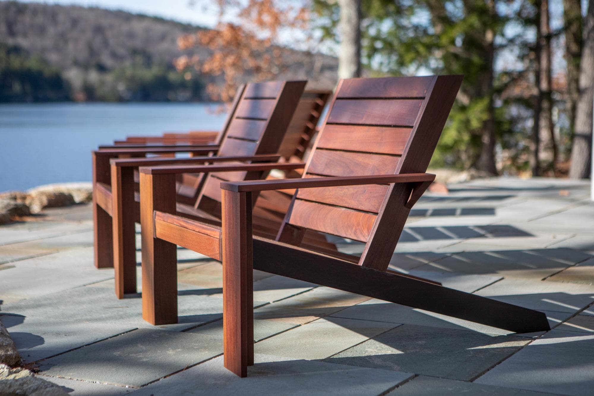 Custom Ipe Modern Adirondack Chairs Etsy