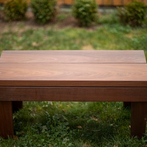 Custom Ipe Slab Modern Outdoor Bench image 4