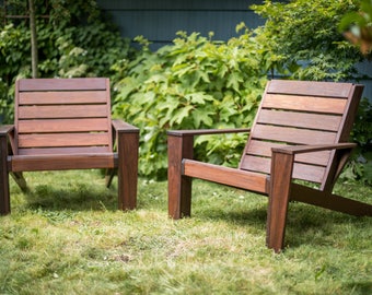 Custom Ipe Modern Adirondack Chairs