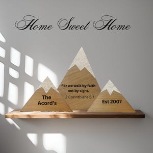 Mountain shelf decor