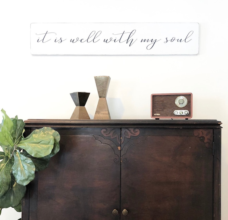 It is Well With My Soul Sign Farmhouse Wall Decor Living Etsy