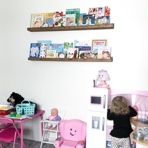 Nursery decor | book shelves | ledge shelves | rustic wood shelf |wooden picture shelves | wall decor | shelves | floating shelf