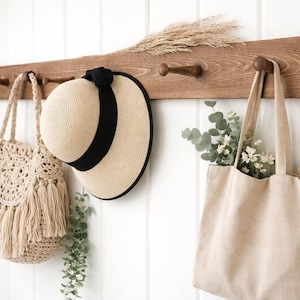 Pine Wooden Peg Rack: Shaker Style Coat Hanger
