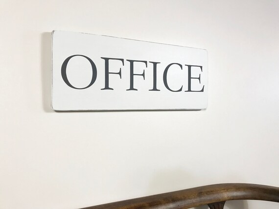 Office Sign Rustic Wood Sign Office Decor Rustic Wall Etsy