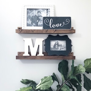 ledge shelves rustic wood shelf wooden picture shelves wall decor shelves floating shelf image 1