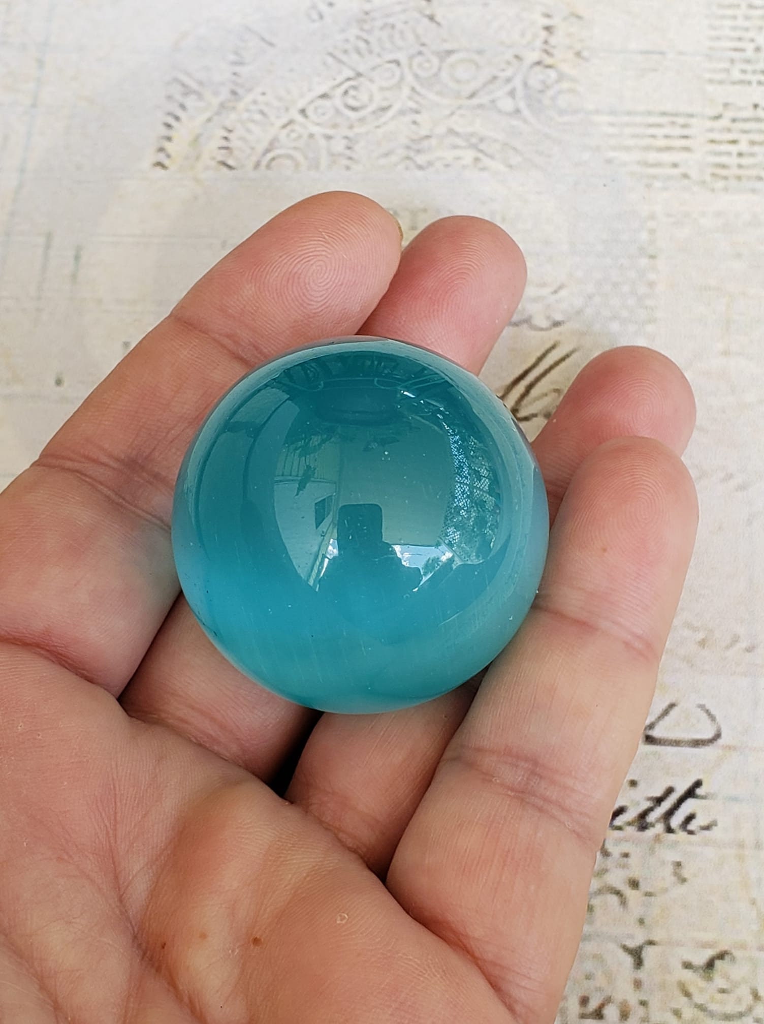 Blue Cats Eye Crystal Ball 40 mm Sphere Healing Crystals Etsy