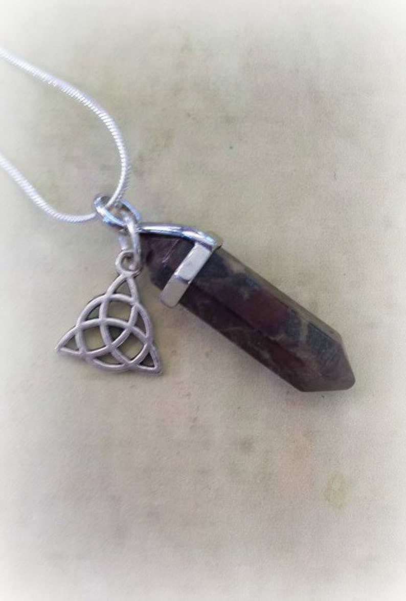 Dragon Bloodstone Necklace Sterling Silver Crystal Necklace Etsy