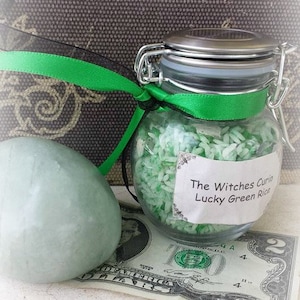 Lucky Green Rice, Money Spell, Witches Potion, Money Potion, Wicca Supplies, Witch Tools, Money Attraction, Herbal Apothecary