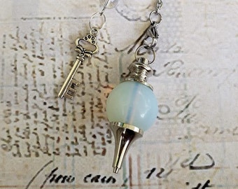 Opalite Pendulum, Divination, Gem Pendulum, Witch Supplies, Healing Crystals, Crystal Pendulum, Dowsing Pendulum, Divination Tool, Witch