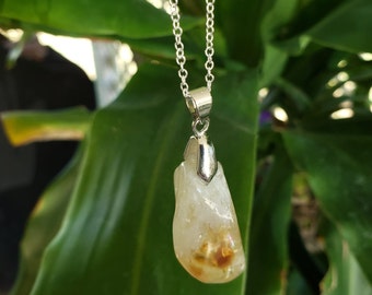Raw Citrine Crystal Necklace, Citrine Necklace, Healing Crystals, Citrine Jewelry, Metaphysical Supplies, Crystal Healing