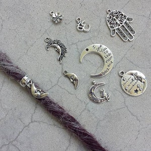 Spiritual Witch Hair Cuff, Dreadlock Beads, Braid Beads, Witch Jewelry, Dread Beads, Dreadlock Cuff, Moon Dread Bead, Spiritual Hair Cuff