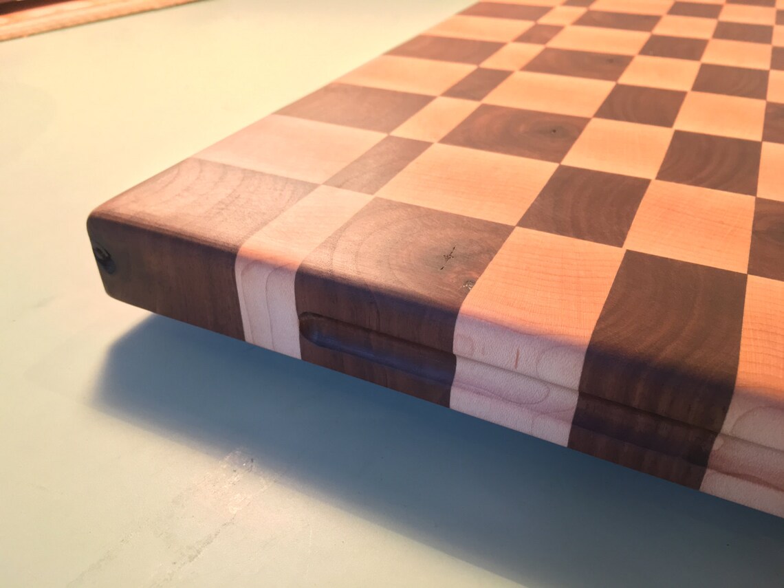 End Grain Checker Cutting Board Etsy