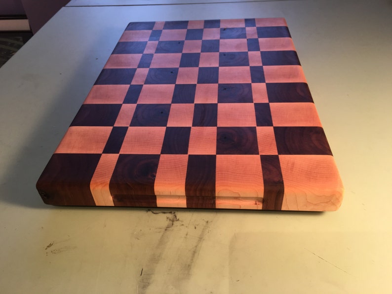 End Grain Checker Cutting Board Etsy