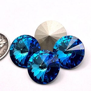 Bermuda Blue F (16mm) Swarovski Art 1122 Rivoli Stones