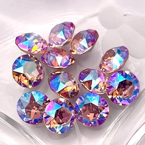 Strass Chaton com brilho rosa claro F (39ss-8 mm) Swarovski 1088 XIRIUS
