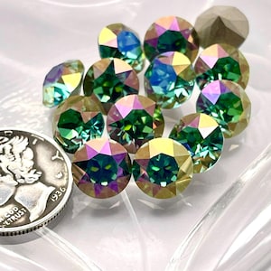 Swarovski 1088 XIRIUS Chaton Strass Turchese Chiaro Limone F (39ss-8 mm)