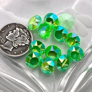 Electric Green Ignite AB UNF (39ss-8mm) Swarovski 1088 XIRIUS Chaton Rhinestones