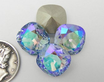 Periwinkle Illumine F 12mm Swarovski 4470 Cushion Cut Stone