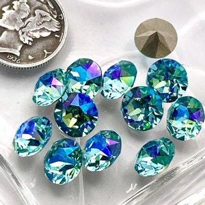 Pietre Swarovski 1088 XIRIUS Chaton Strass Turchese Chiaro Illumine F (39ss-8 mm)