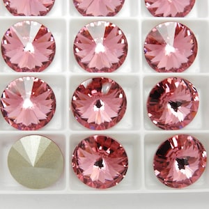 Pietre Swarovski 1122 Rivoli Rosa F (12 mm)