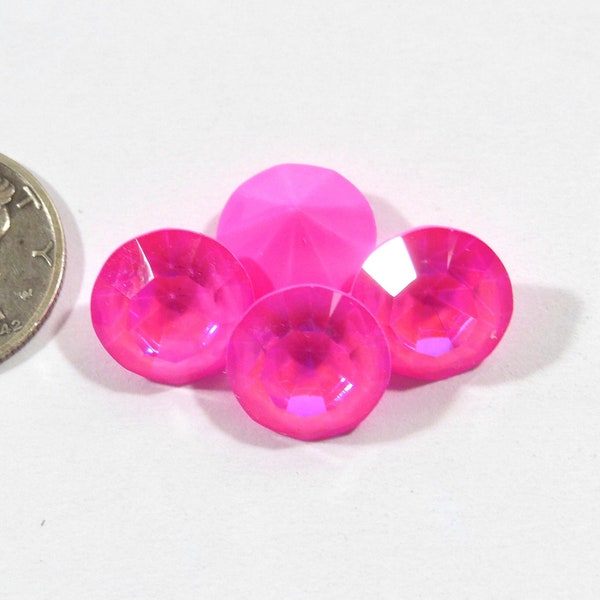 Ultra Hot Pink AB UNF (39ss or 47ss) Preciosa Maxima Chaton Rhinestones