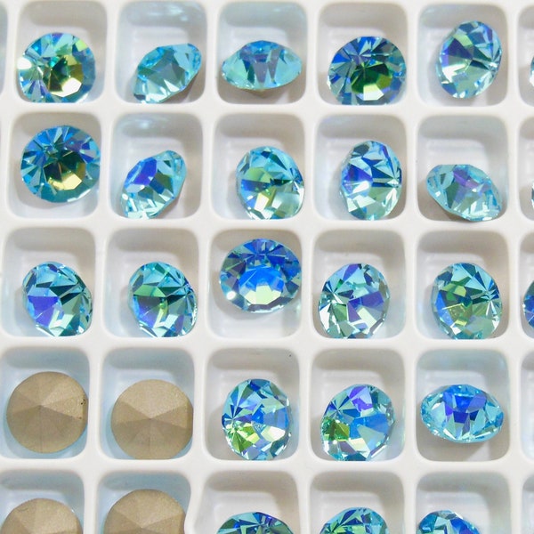 Aqua Bohemica Illumine F (39ss - 8mm & 47ss-10mm) Preciosa Chaton Rhinestones