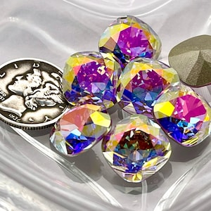Lichtroze transmissie F (12 mm) Swarovski 4470 kussengeslepen stenen