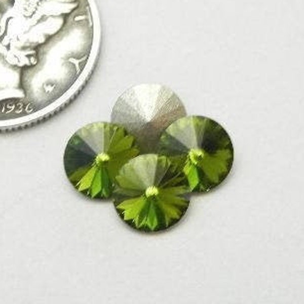 Olivine F (29ss, 12mm or 14mm) Swarovski 1122 Rivoli Stones