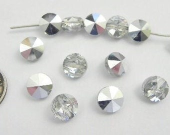 Comet Argent Light (8mm) RARE Vintage Swarovski Art 5102 Crystal Pill Shaped Beads