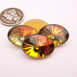 Sahara V GF (18x13mm) Vintage Swarovski 2102 Crystal Oval Rivoli Stones