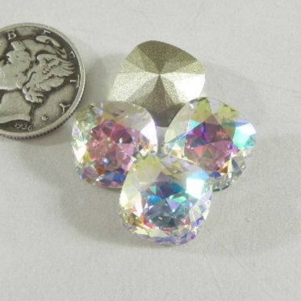 Crystal Tears of Isis F (12mm or 18mm) Swarovski 4470 Cushion Cut Stones