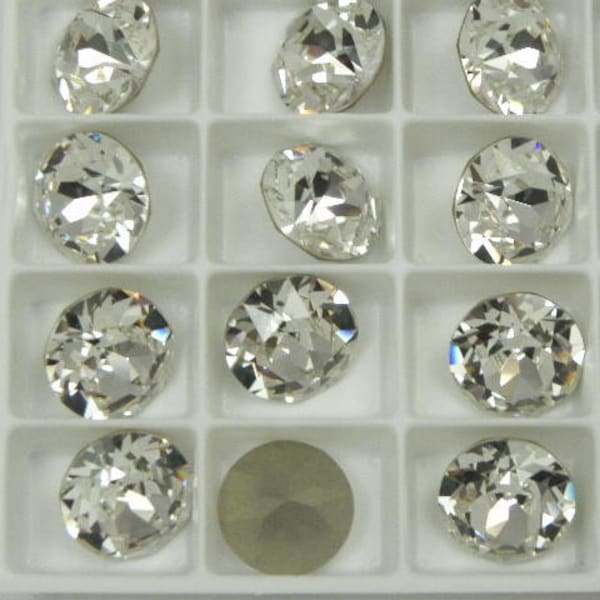 Clear Crystal Foiled (39ss-8MM) Swarovski 1088 XIRIUS Chaton Rhinestones