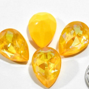 Ultra Citrine AB UNF (18x13mm) Preciosa 4320 Pietre fantasia a forma di pera
