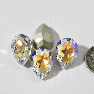 Ghiacciaio Ghiaccio F (18 x 13 mm) Preciosa 4320 Pietre Fantasia a Forma di Pera