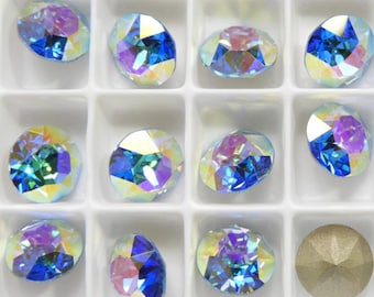 Aquamarine Transmission F (39ss-8mm) Swarovski 1088 XIRIUS Chaton Rhinestones