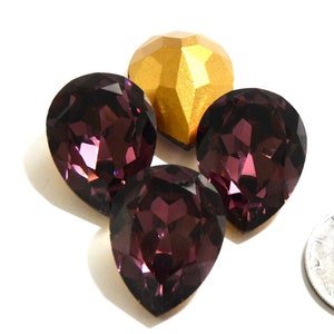 Ametista GF (20x15 mm) Vintage Swarovski 4320 Pietre fantasia a forma di pera