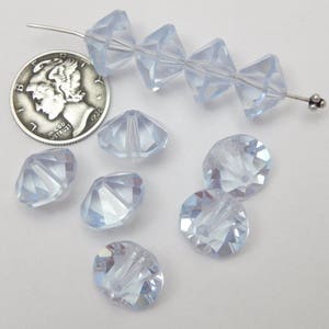 Lavender (12mm) Vintage Swarovski 5307 Faceted Round Spacer Crystal Beads