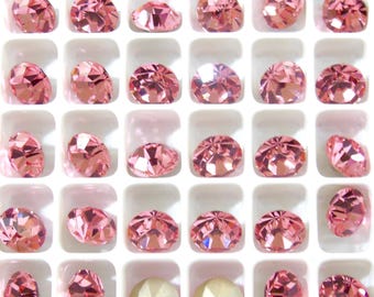 Rosa claro F (39ss o 47ss) Preciosa Maxima Chaton Rhinestones
