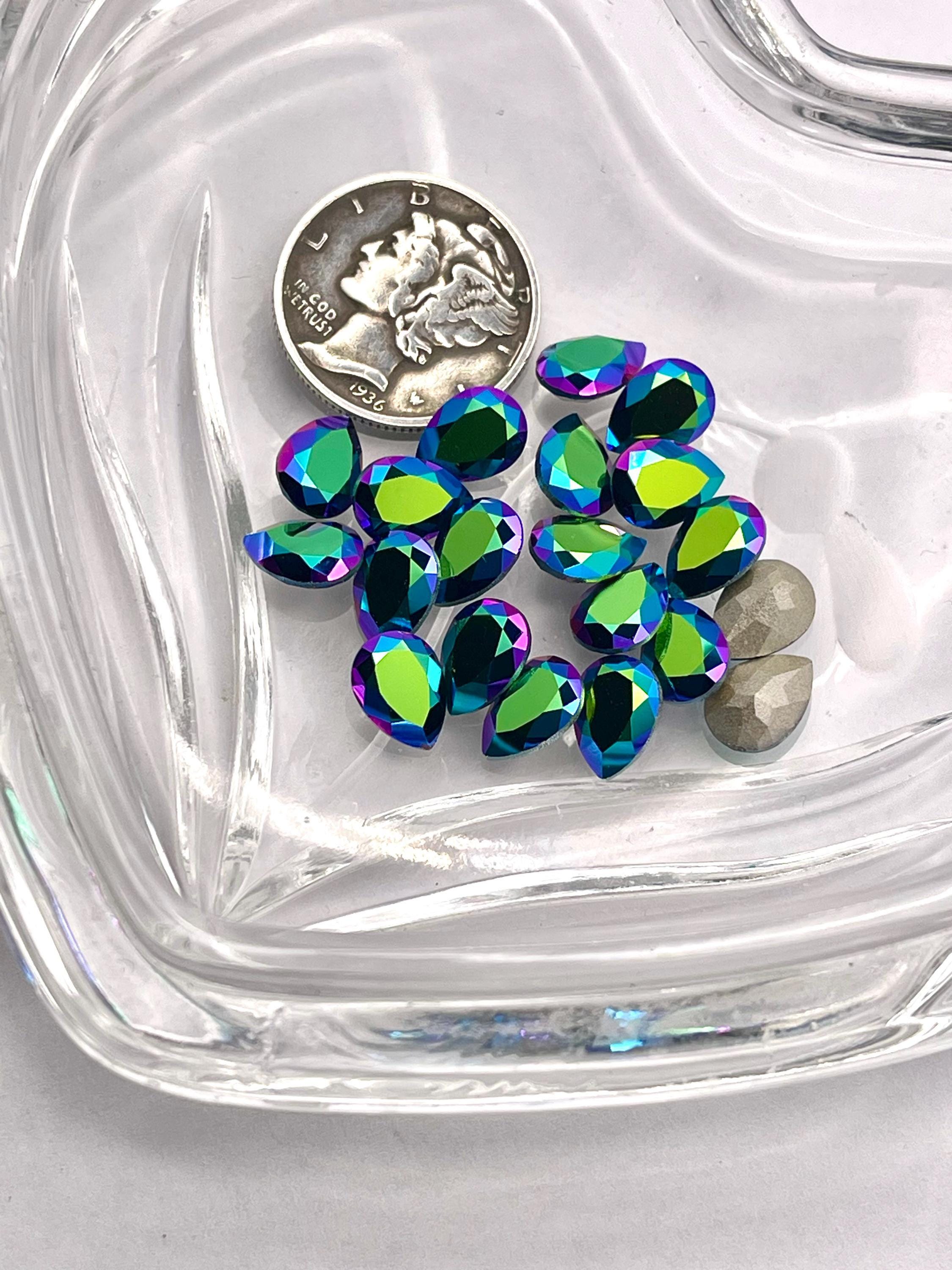 Scarabaeus Green F (8x6mm) Swarovski 4320 Pear Shape Fancy Stones