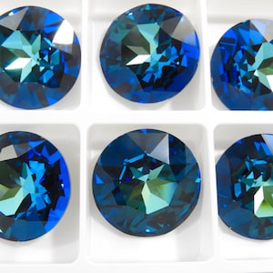 Bermuda Azul F (27mm) Pedras Swarovski 1201 Dentelle Rivoli