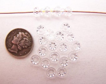Clear Crystal (6mm) Vintage Swarovski 5308 Crystal Rondelle Spacer Beads