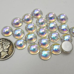 Strass Swarovski 2090 Flatback Vintage Crystal AB F (9 mm) per incastonatura o incollaggio