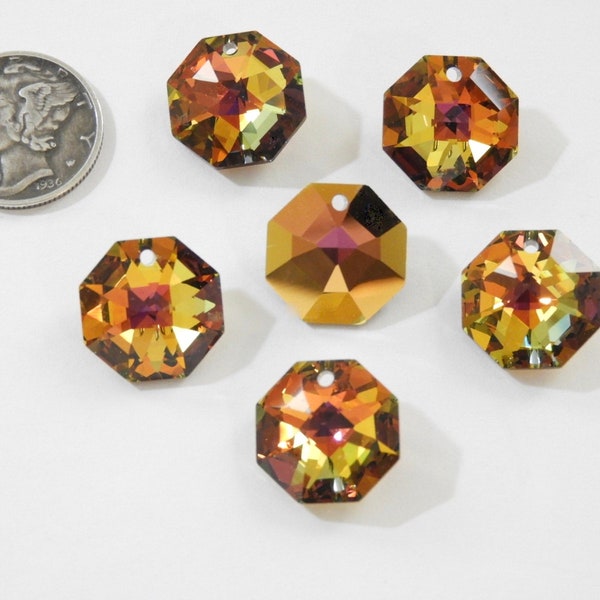 Autumn (14mm) RARE Swarovski Art 8115 Prism Pendants