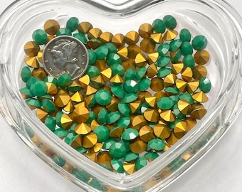 Apple Green GF (24ss or 29ss) Vintage Swarovski Art 1100 Chaton Rhinestones