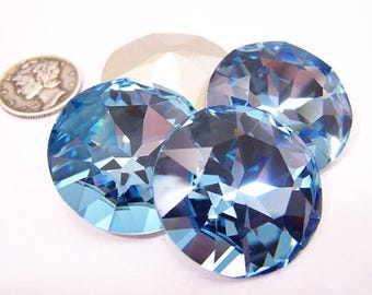 Aquamarine F (27mm) Swarovski 1201 Dentelle Rivoli Stones