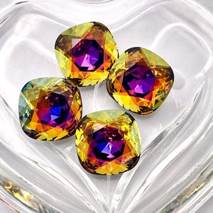 Piedras Swarovski talla cojín 4470 Volcano F (12 mm o 18 mm)