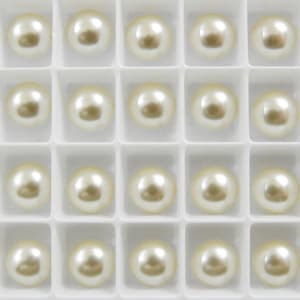 Creamrose Pearl Effects (8mm) Preciosa Half Pearls for Settings or Gluing