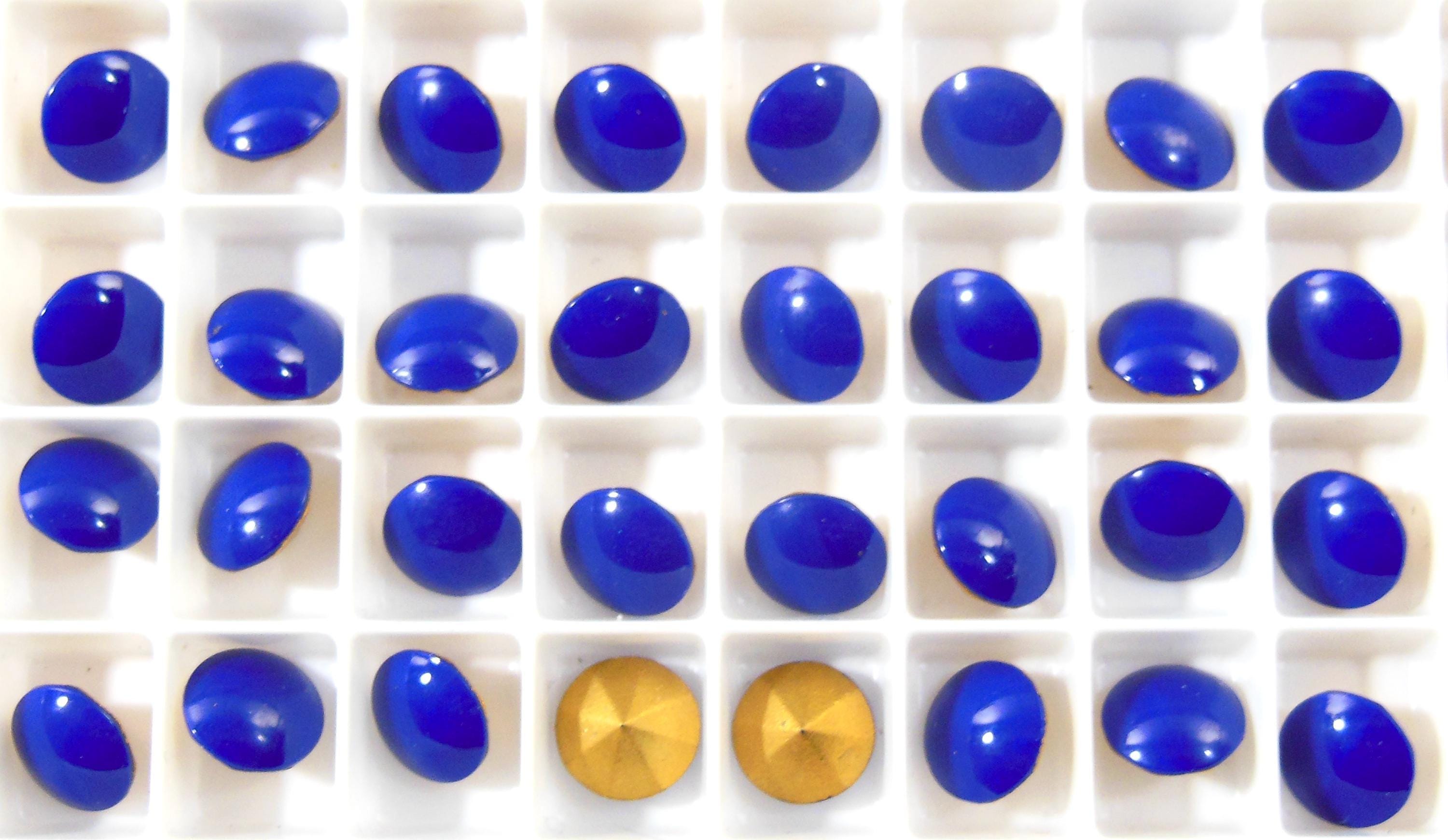 Navy Blue GF (39ss - 8mm) Vintage Swarovski Art 1109/3 Dome Top